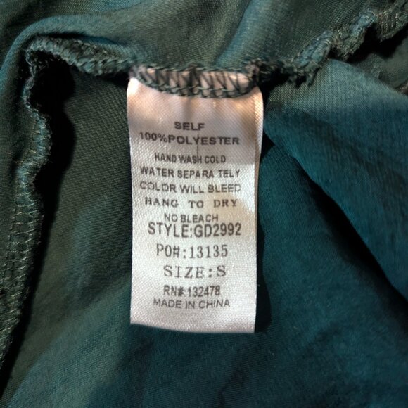 94. Glam Emerald green mini dress - Small - Picture 4 of 5